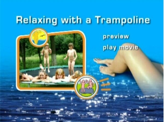 FKK video - Relaxing with a trampoline Familienfreikörperkultur